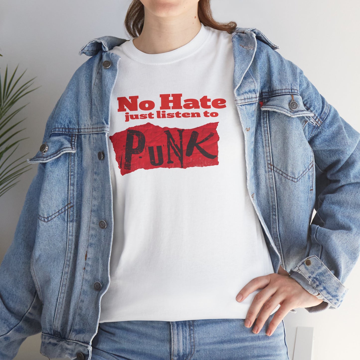 NO HATE. JUST LISTEN TO PUNK. – Statement Tee