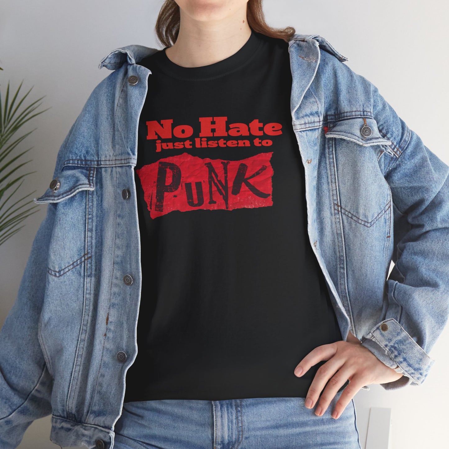 NO HATE. JUST LISTEN TO PUNK. – Statement Tee