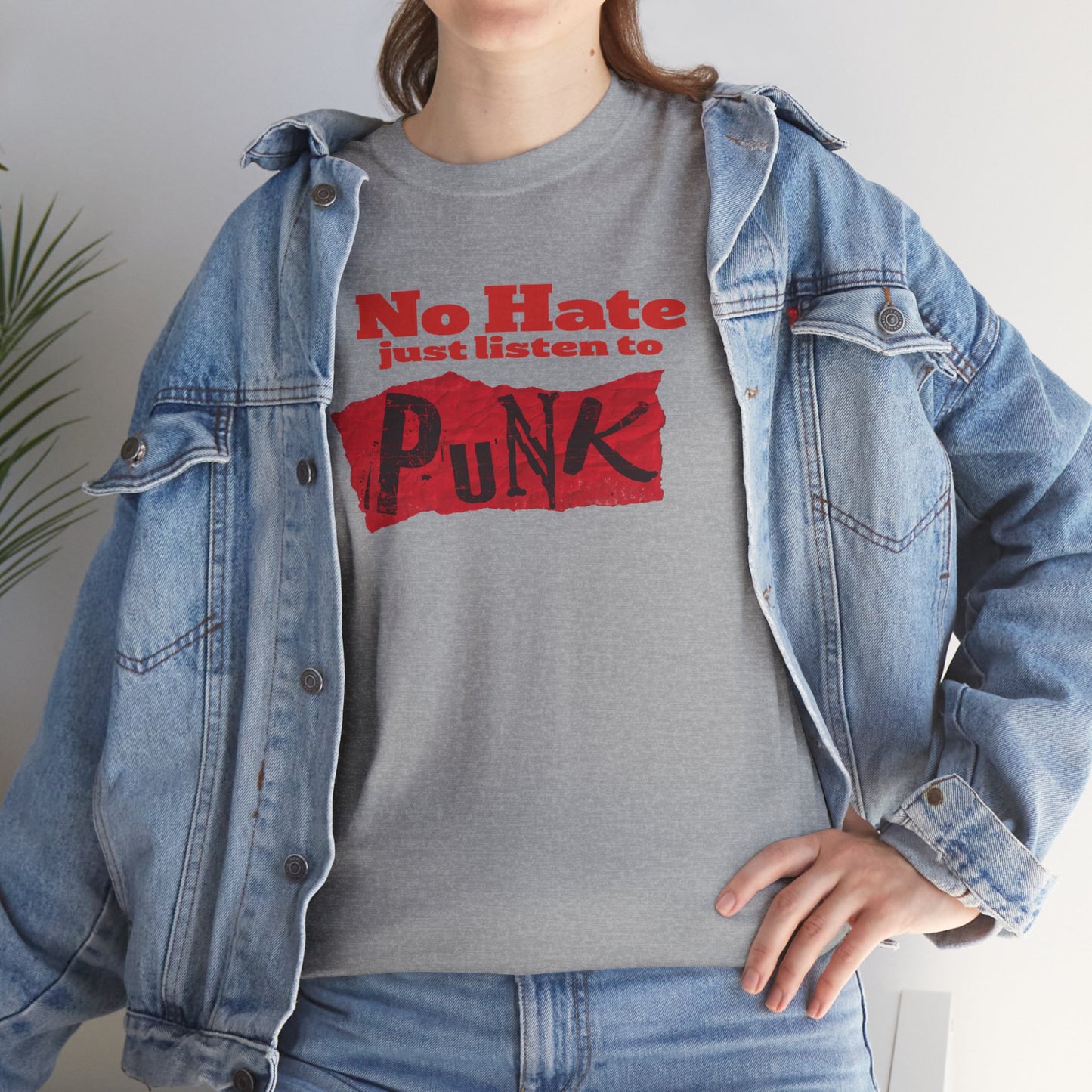 NO HATE. JUST LISTEN TO PUNK. – Statement Tee