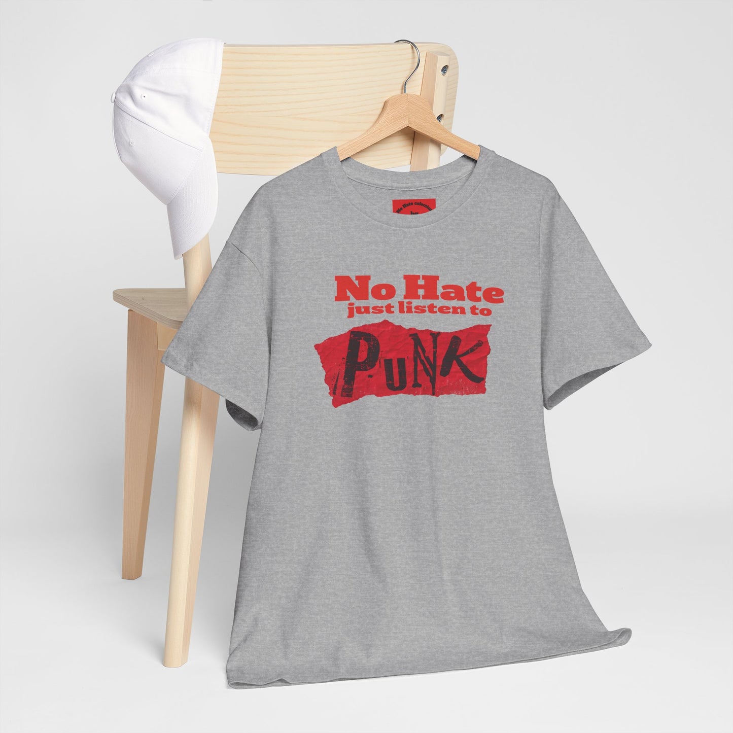 NO HATE. JUST LISTEN TO PUNK. – Statement Tee