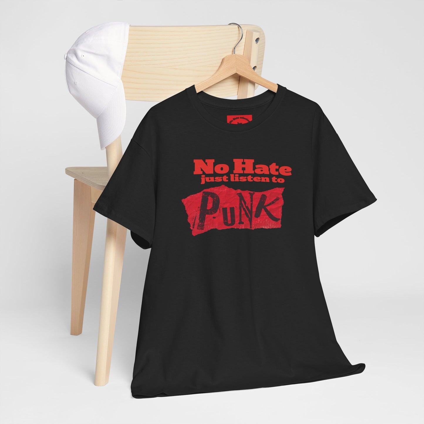 NO HATE. JUST LISTEN TO PUNK. – Statement Tee