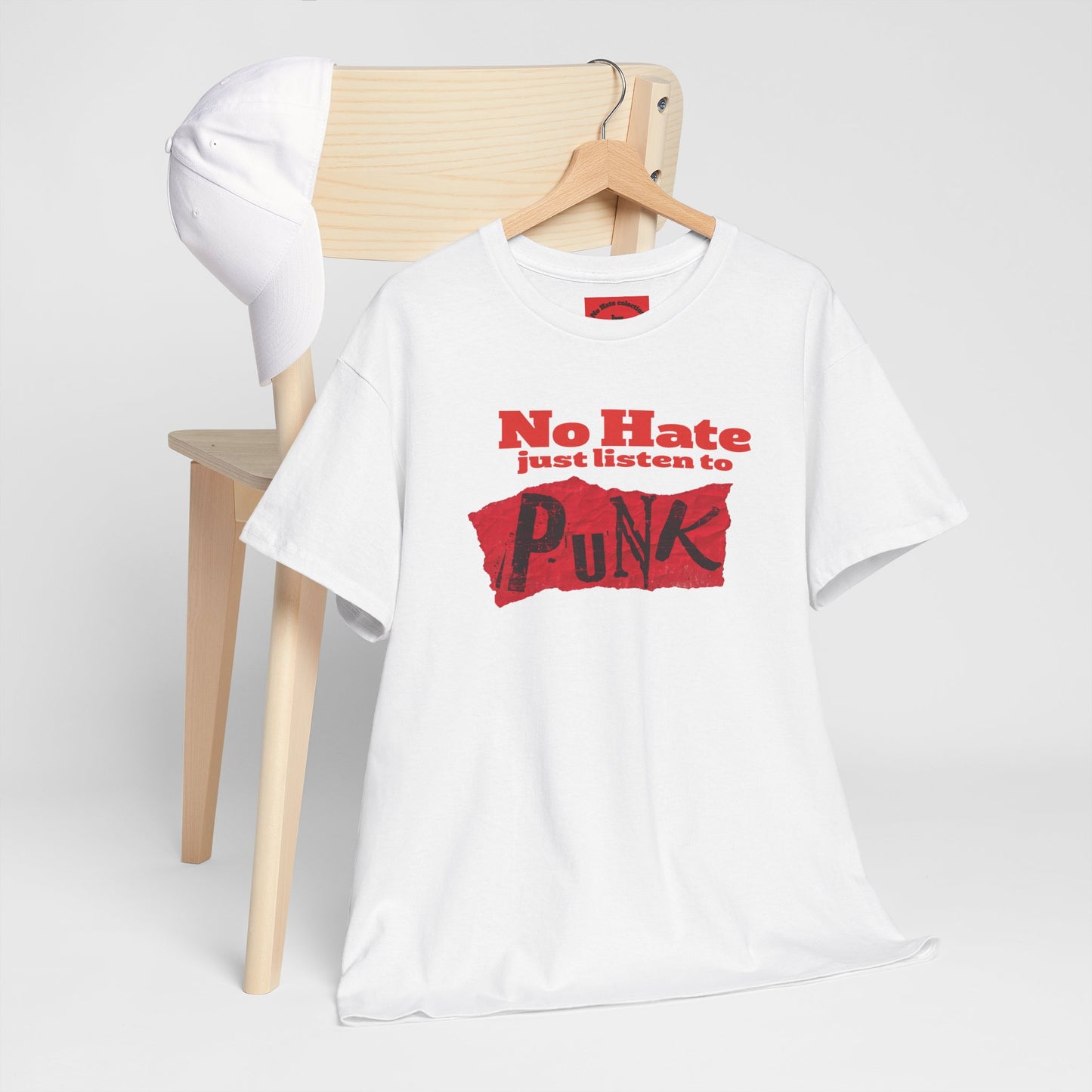 NO HATE. JUST LISTEN TO PUNK. – Statement Tee