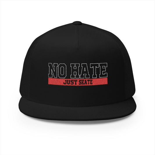 No Hate Just Skate 5 Panel Trucker Cap - Stylish and Comfortable Skate Accessories